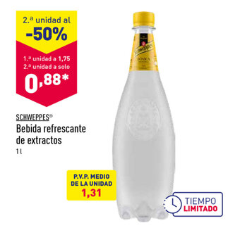 ALDI Schweppes Bebida refrescante de extractos 1L oferta