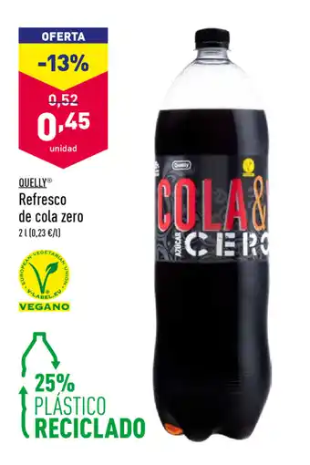 ALDI Quelly Refresco de cola zero 2L oferta