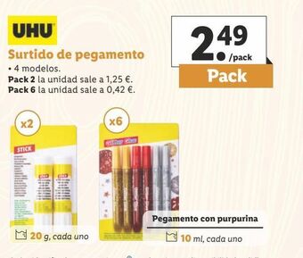 Lidl Pegamento uhu oferta