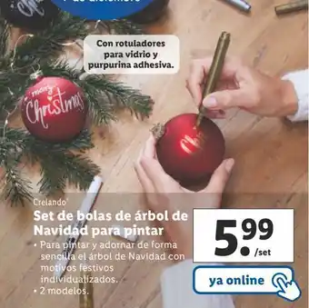 Lidl Bolas árbol de navidad crelando oferta
