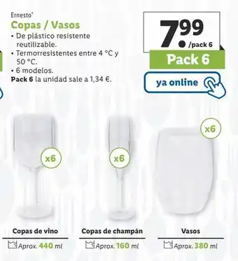 Lidl Copas ernesto oferta