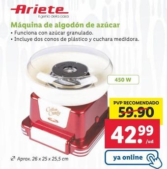 Lidl Máquina de algodón de azúcar ariete oferta