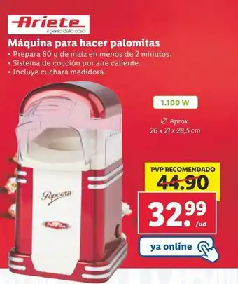 Lidl Palomitero ariete oferta