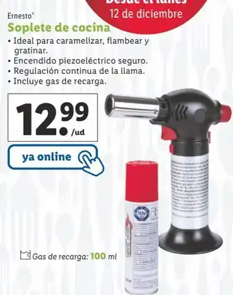 Lidl Soplete de cocina ernesto oferta