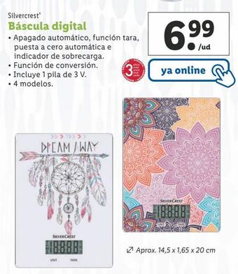 Lidl Báscula digital silvercrest oferta