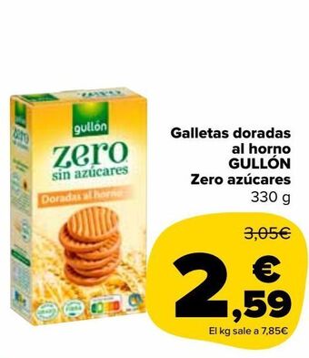 Carrefour Market Galletas doradas al horno gullón zero azúcares oferta
