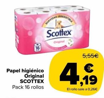 Carrefour Market Papel higiénico original scottex oferta