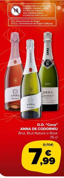 Carrefour Market D.o. "cava" anna de codorníu oferta