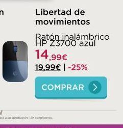 La tienda en casa Ratón inalámbrico hp oferta