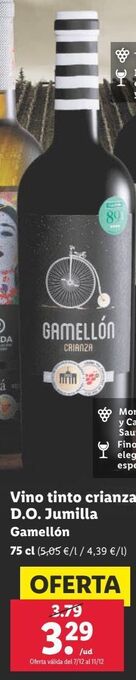 Lidl Vino crianza oferta