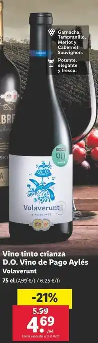 Lidl Vino crianza oferta