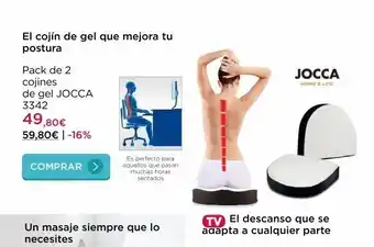 La tienda en casa El cojín de gel que mejora tu postura pack de 2 cojines de gel jocca 3342 49,80€ 59,80€ | -16% comprar un masaje siemp oferta