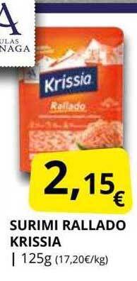 Supermercados MAS Surimi rallado krissia oferta