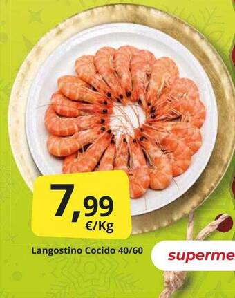 Supermercados MAS Langostino cocido 40 60 oferta