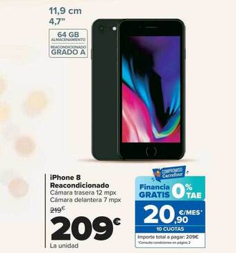 Carrefour Iphone 8 reacondicionado oferta