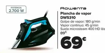 Carrefour Rowenta plancha de vapor dw5310 oferta