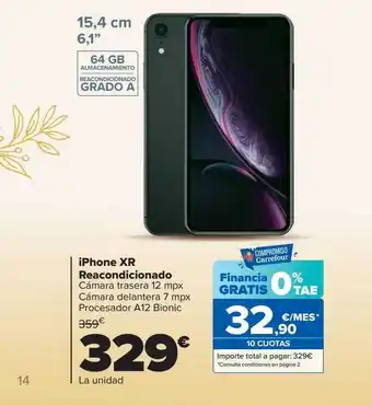 Carrefour Iphone xr reacondicionado oferta
