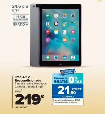 Carrefour Ipad air 2 reacondicionado oferta
