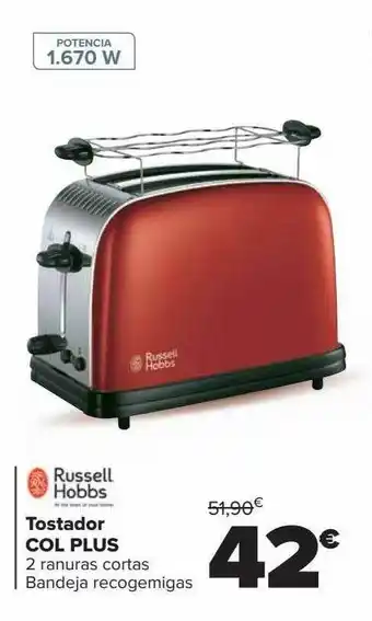 Carrefour Tostador col plus russel hobbs oferta