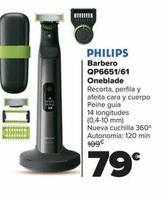 Carrefour Philips barbero qp6651 61 oneblade oferta