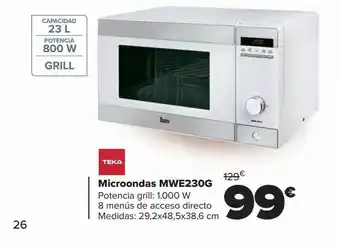 Carrefour Microondas mwe230g teka oferta