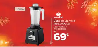 Carrefour Batidora de vaso mbl2000-21 mandine oferta
