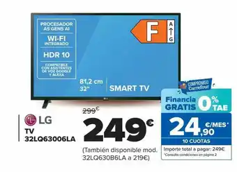 Carrefour Lg tv 32lq63006la oferta