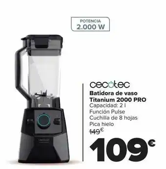 Carrefour Cecotec batidora de vaso titanium 2000 pro oferta