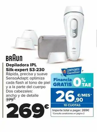 Carrefour Braun depiladora ipl silk-expert s3-230 oferta