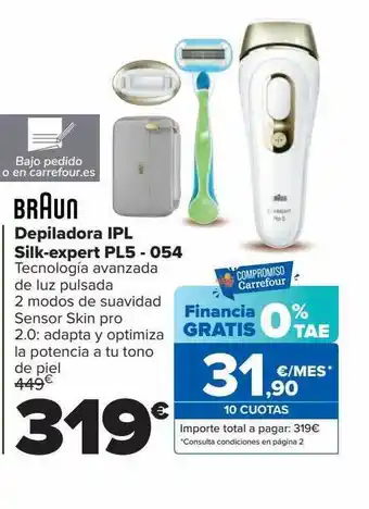 Carrefour Braun depiladora ipl silk-expert pl5-054 oferta