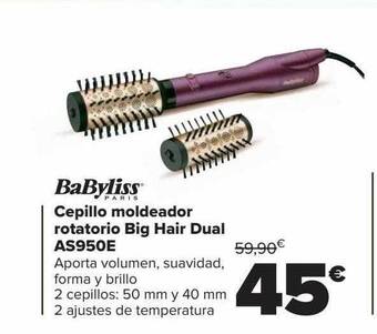 Carrefour Babyliss cepillo moldeador rotatorio big hair dual as950e oferta