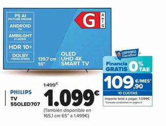 Carrefour Philips tv 55oled707 oferta