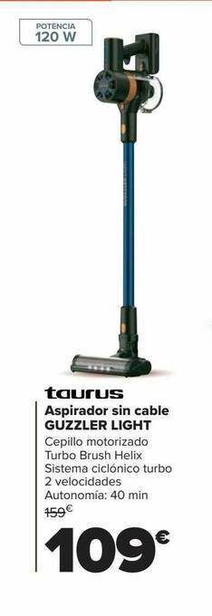 Carrefour Taurus aspirador sin cable guzzler light oferta