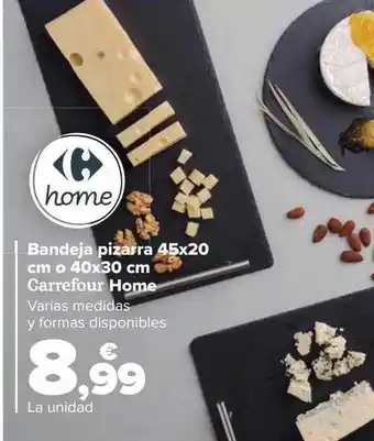 Carrefour Bandeja pizarra 45x20 cm o 40x30cm carrefour home oferta
