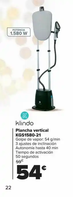 Carrefour Klindo plancha vertical kgs1580-21 oferta