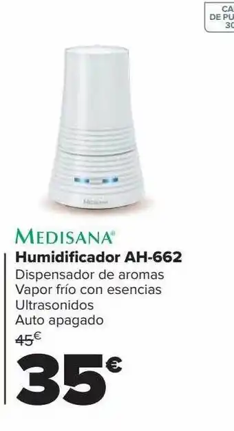 Carrefour Medisana humidificador ah-662 oferta
