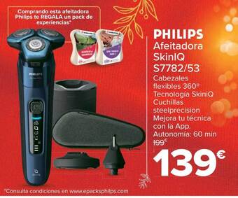 Carrefour Philips afeitadora skiniq s7782 53 oferta