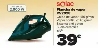 Carrefour Solac plancha de vapor pv2028 oferta