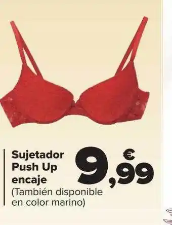 Carrefour Sujetador push up encaje oferta