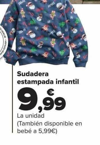 Carrefour Sudadera estampada infantil oferta