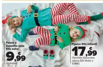 Carrefour Pelele o zapatilla bota elfo bebé pijama elfo infantil oferta