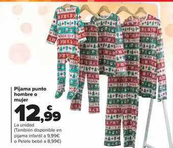 Carrefour Pijama punto hombre o mujer oferta