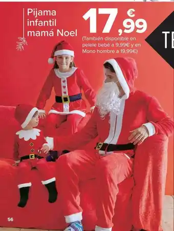 Carrefour Pijama infantil mamá noel oferta