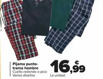 Carrefour Pijama punto-trama hombre oferta