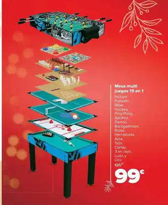 Carrefour Mesa multi juegos 15 en 1 oferta