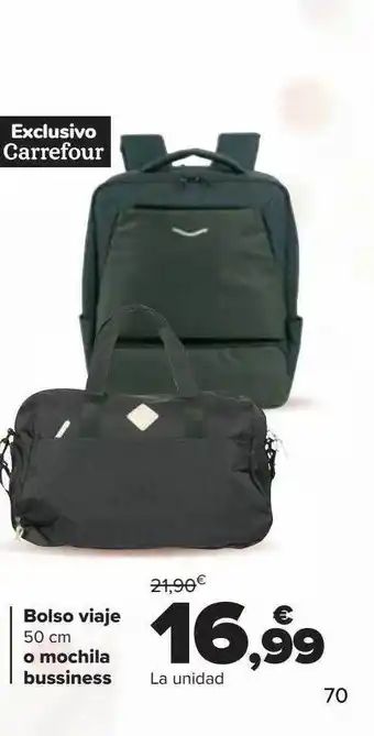 Carrefour Bilso viaje o mochila bussiness oferta