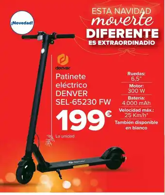 Carrefour Patinete eléctrico denver sel-65320 fw oferta