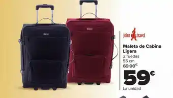 Carrefour Maleta de cabina ligera john the travel oferta
