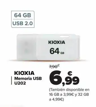Carrefour Kioxia memoria usb u202 oferta