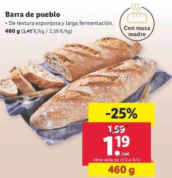 Lidl Barra de pueblo oferta